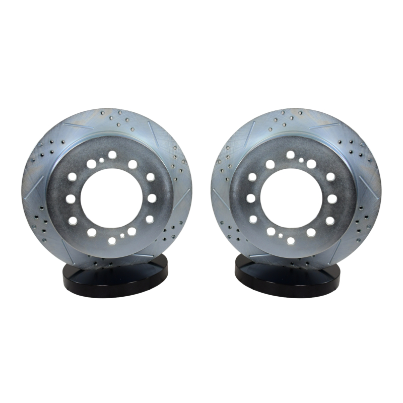 Toyota FJ Cruiser Brake Rotors (2) - Rear - Baer Brakes - Claw Performance, Slot and Drilled - `07-`09